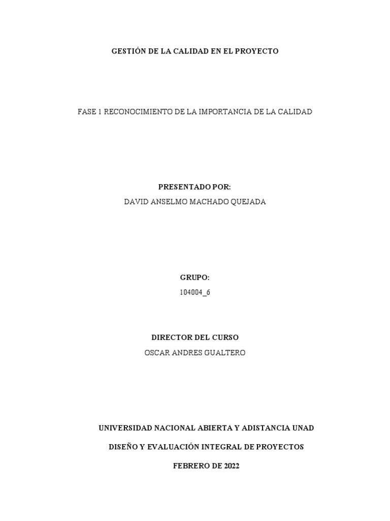 Gestión de Calidad en Proyectos Agroecológicos | PDF | Calidad ...
