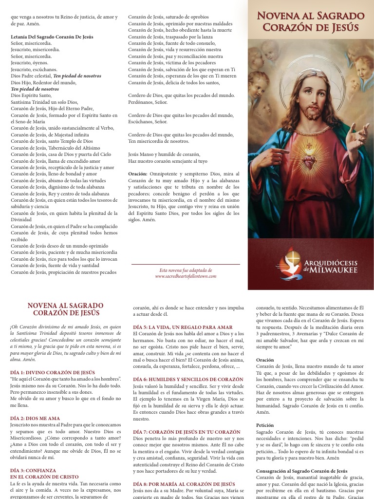 Novena al Sagrado Corazón 2022 | PDF | Oración | Amor