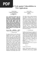 Reveiw of Tools Against Vulnerabilies in Web Applications