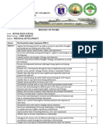 Budget of Work: Schools Division Office of Cotabato Mahongkog High School Mahongkog, Magpet, Cotabato