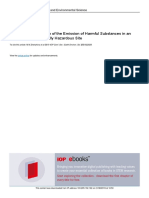 Quantitative Estimation of The Emission of Harmful Substances in An Accident at A Chemically Hazardous Site