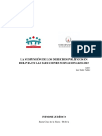 La Suspensión de Los Derechos Polticos en Bolivia