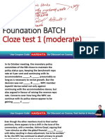 Foundation BATCH: Cloze Test 1 (Moderate)