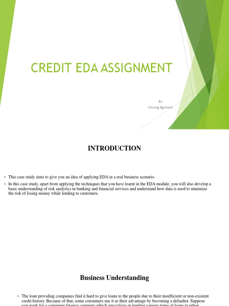 credit eda assignment upgrad ppt