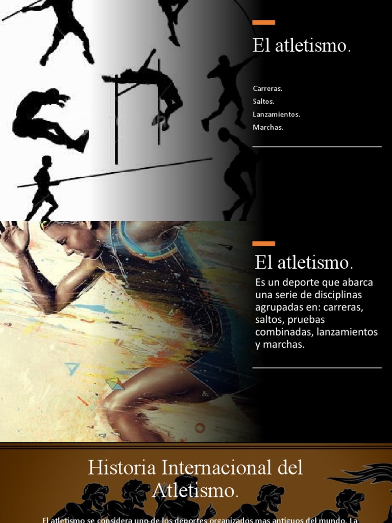 El Atletismo y Sus Disciplinas | PDF | Deporte del atletismo | Deportes ...