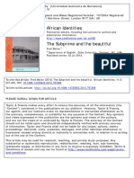 African Identities: To Cite This Article: Fred Moten (2013) The Subprime and The Beautiful, African Identities, 11:2