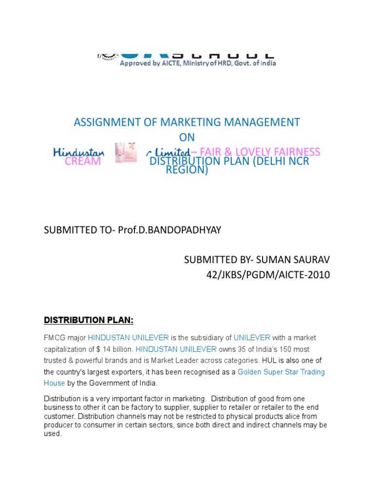 Fair & Lovely Distribution Strategy | PDF | Microeconomics | Communication