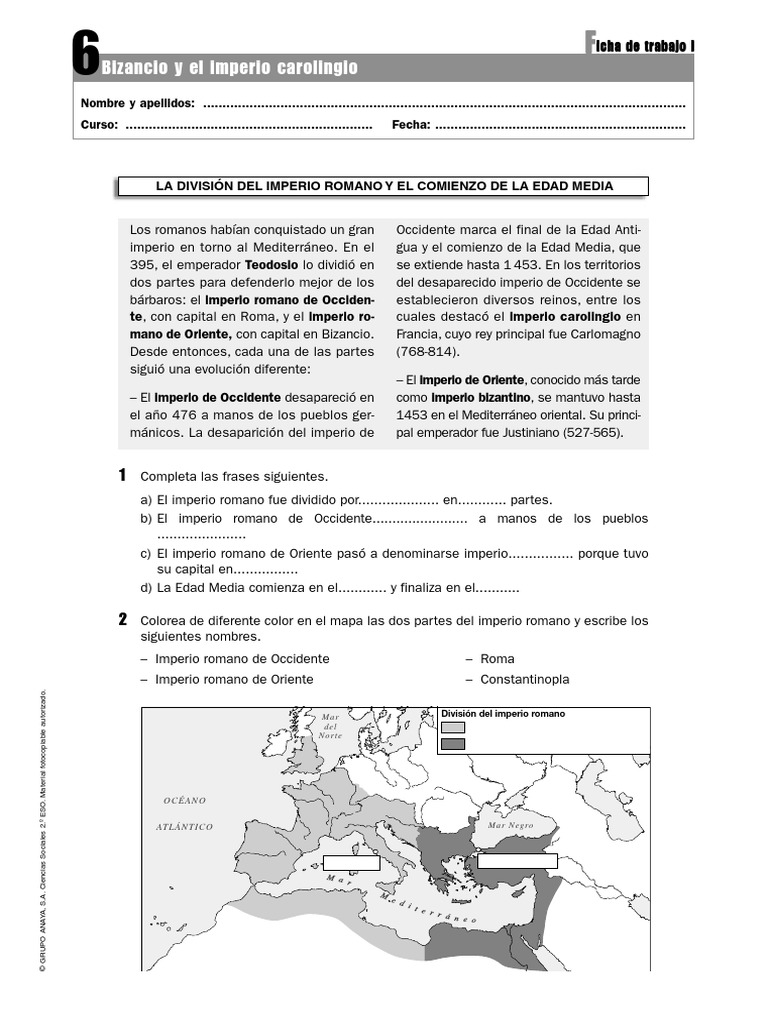 2º ESO Sociales | PDF | imperio Bizantino | imperio Romano