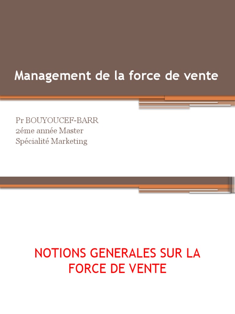 Management de La Force de Vente | PDF | Sodles | Recrutement