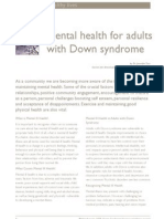Mental Health for Adults with Down syndrome