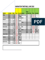 Igces &gce Examination Timetable, June 2010