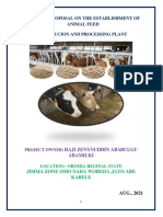Project Proposal On The Establishment of Animal Feed Producion and Processing Plant