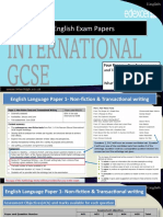 English Edexcel IGCSE Papers - What's in Each Paper