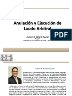 Anulación y Ejecución de Laudo Arbitral: Jackson R. Gallardo Aguilar