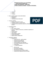 Roteiro - Coluna Vertebral