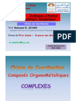 Cours PCM Méthodes d'Analyse Des Matériaux Inorganiques Chimie de Coordination