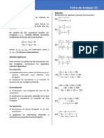 Ficha 15 Sistema de Ecuaciones