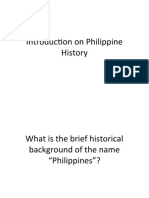 Introduction On Philippine History
