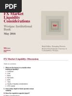 FX Market Liquidity Considerations: Westpac Institutional Bank