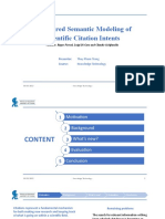 Structured Semantic Modeling of Scientific Citation Intents: Presentor: Course