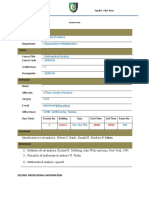 College: Department:: Faculty of Science Department of Mathematics