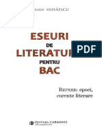 Eseuri de literatura pentru BAC - Marian Mihaescu