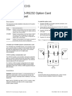 3-RS485 and 3-RS232 Option Card Installation Sheet: Description