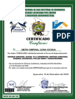 UNSCH certificado inocuidad alimentaria