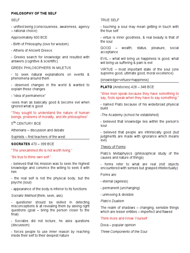 Philosophy of The Self | Descargar gratis PDF | Self | Thought