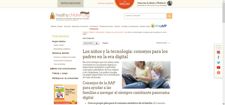 Los Niños y La Tecnología - Consejos para Los Padres en La Era Digital ...