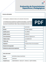 Evaluación de Conocimientos - Confirmación