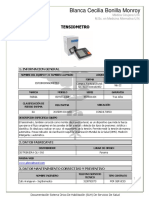 Hoja de Vida Tensiometro Dra Blanca