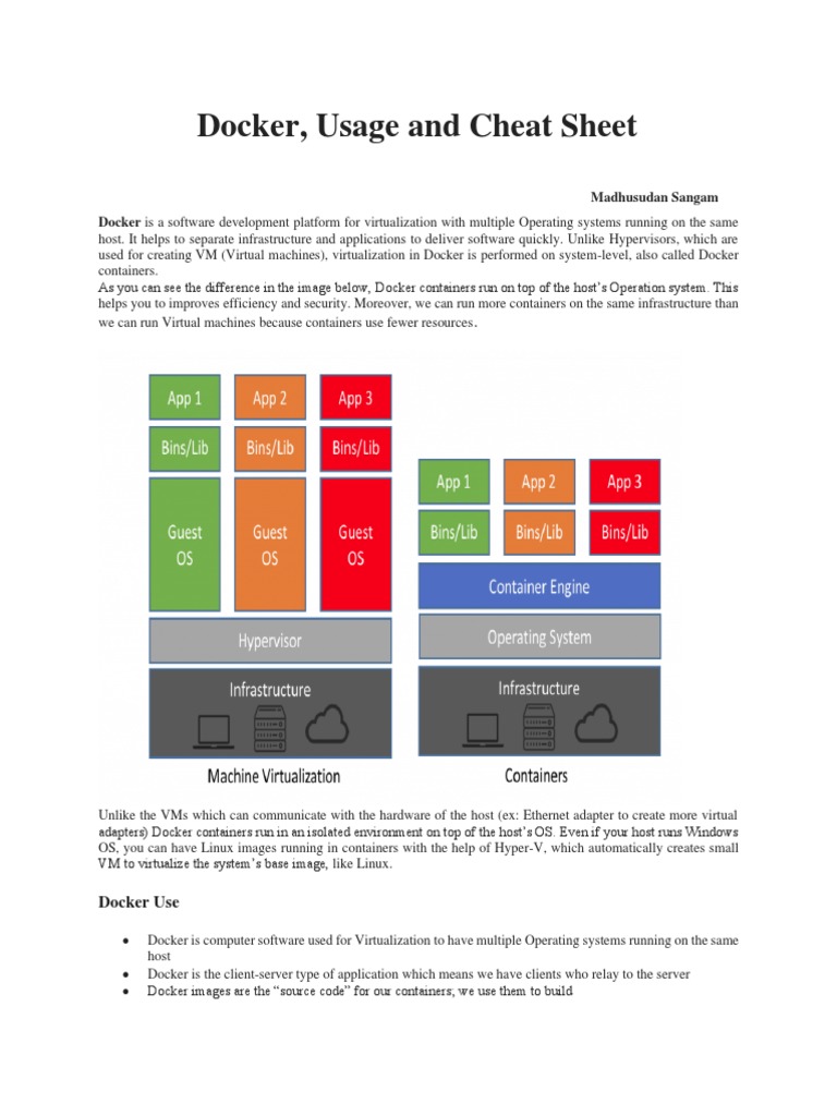 Essential Docker Commands Cheat Sheet | PDF | Virtual Machine ...