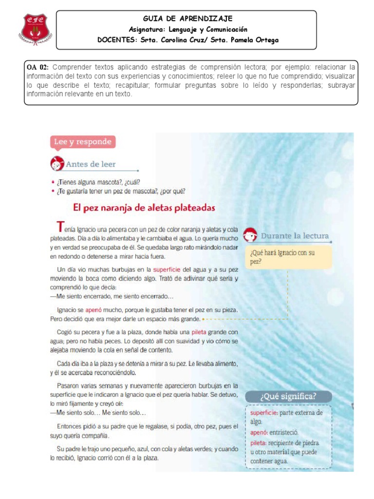 Lenguaje Oa | PDF | Artes del lenguaje y disciplina | Estudios de ...
