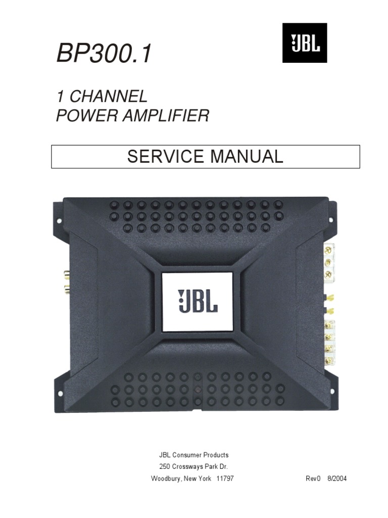 Service Manual 1 Channel Power Amplifier PDF Amplifier