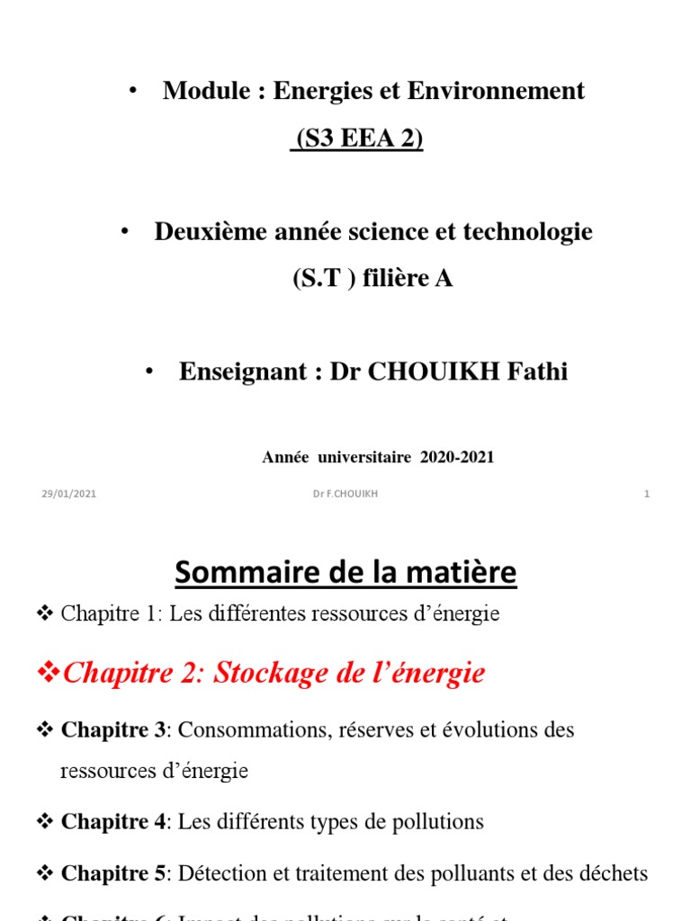 Stockage de l'énergie : méthodes et enjeux | PDF | Stockage de l ...
