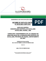 Operación y Mantenimiento de Las Cámaras de Videovigilancia en La Municipalidad Distrital de Aucallama, Provincia de Huaral, Departamento de Lima