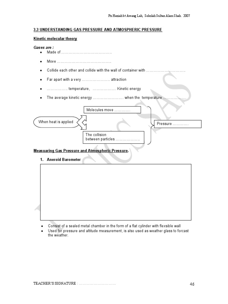 Understanding Gas and Atmospheric Pressure | PDF | Gases | Pressure