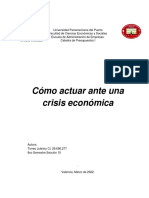 Como Actuar Ante Una Crisis Económica.