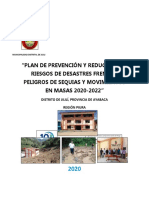 Plan de Prevencion y Reduccion de Riesgos de Desastres Frente A Peligros de Sequias y Movimientos en Masas Del Distrito Jilili 2020 2022