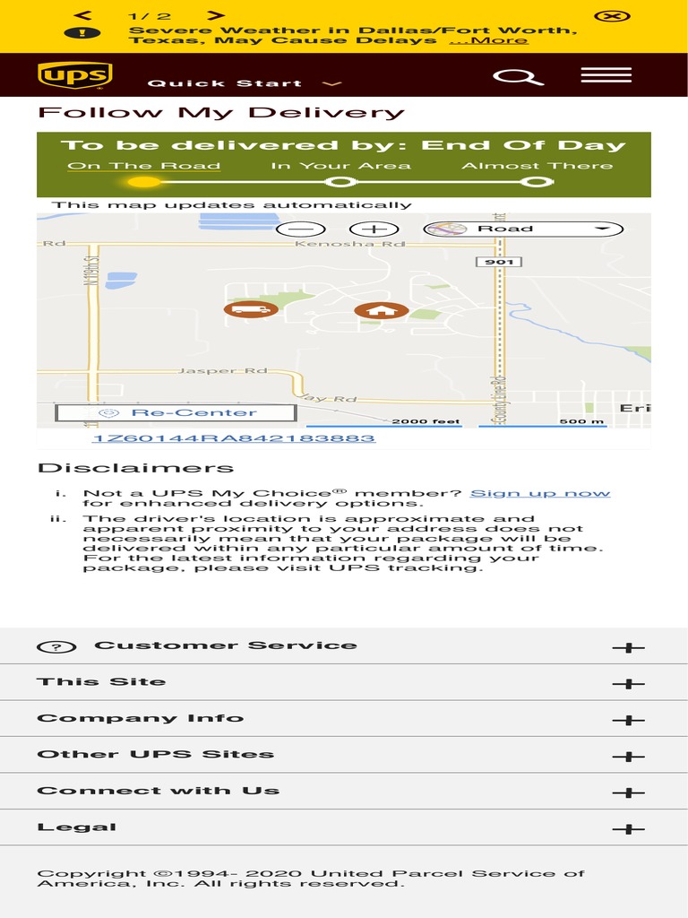 Follow My Delivery UPS - United States | PDF