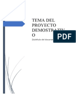 MODELO DE PROYECTO DE GRADO - DEMOSTRATIVO - TÉCNICO Hoy