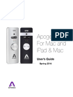 Apogee One: For Mac and Ipad & Mac: User'S Guide