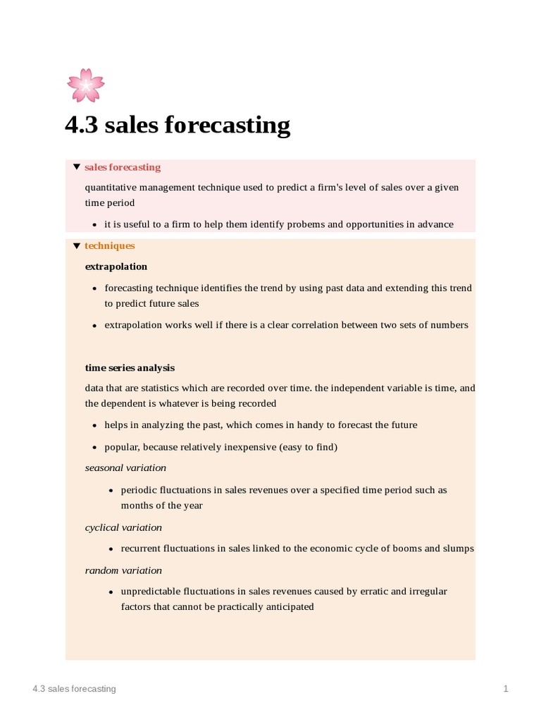 3.3.1 Quantitative Sales Forecasting – JIFAI