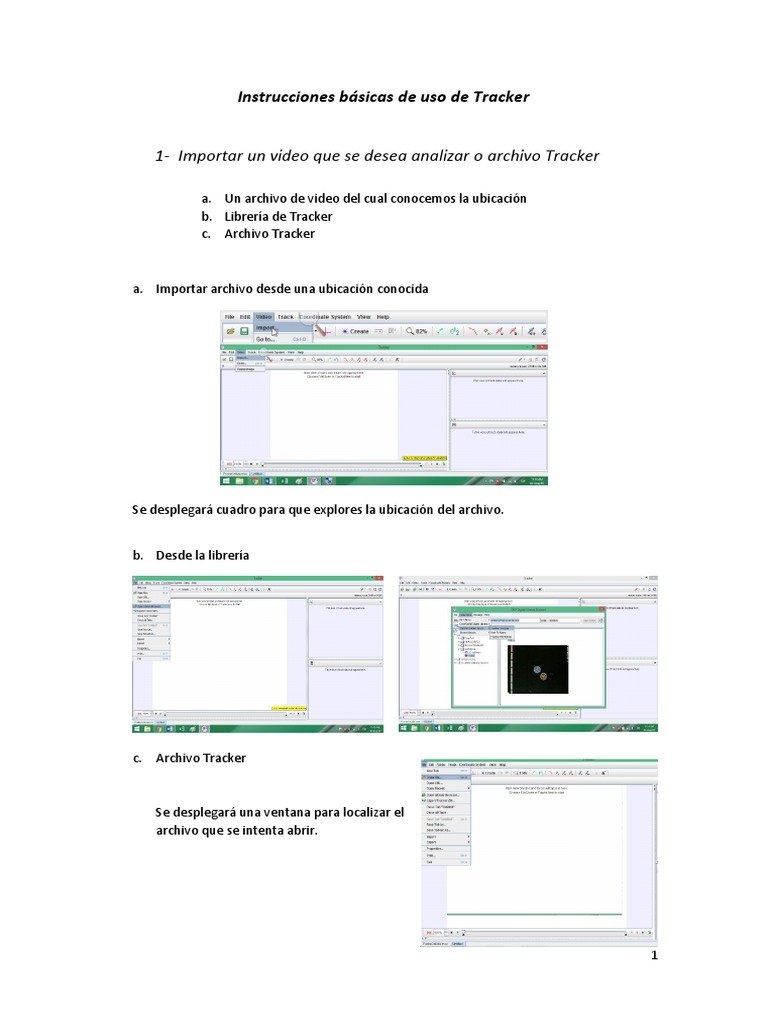 Guía de Uso de Tracker para Análisis de Video | PDF | Masa | Software