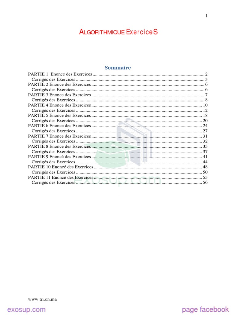 Algorithmique 83 Exercices Corriges by e 2 | PDF | Écriture | euro
