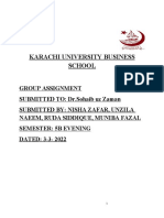 Karachi University Business School Group Assignment