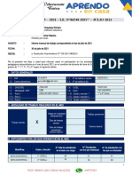 INFORME MES DE JULIO DE SEGUN RVM-155 - EDUCACION FISICA 1° A 5°