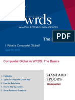 Compustat Global in WRDS The Basics