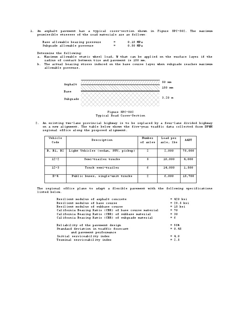 An Asphalt Pavement Has A Typical Cros1 | PDF | Road Surface | Semi ...